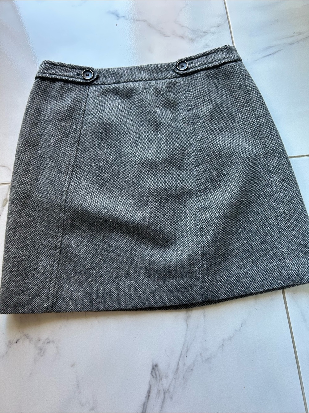 Loft Classic Gray Wool-Blend Mini Skirt.Size 6P